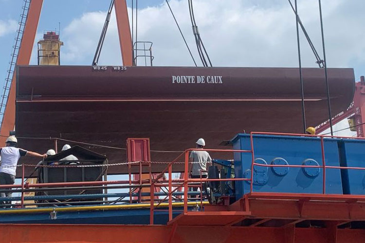 Point de Caux Keel Laying